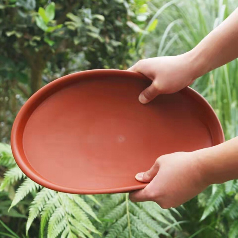 植木鉢底トレイ楕円形の厚いプラスチック長方形底ベースセラミック盆栽多肉植物水受けトレイフラワートレイ|undefined