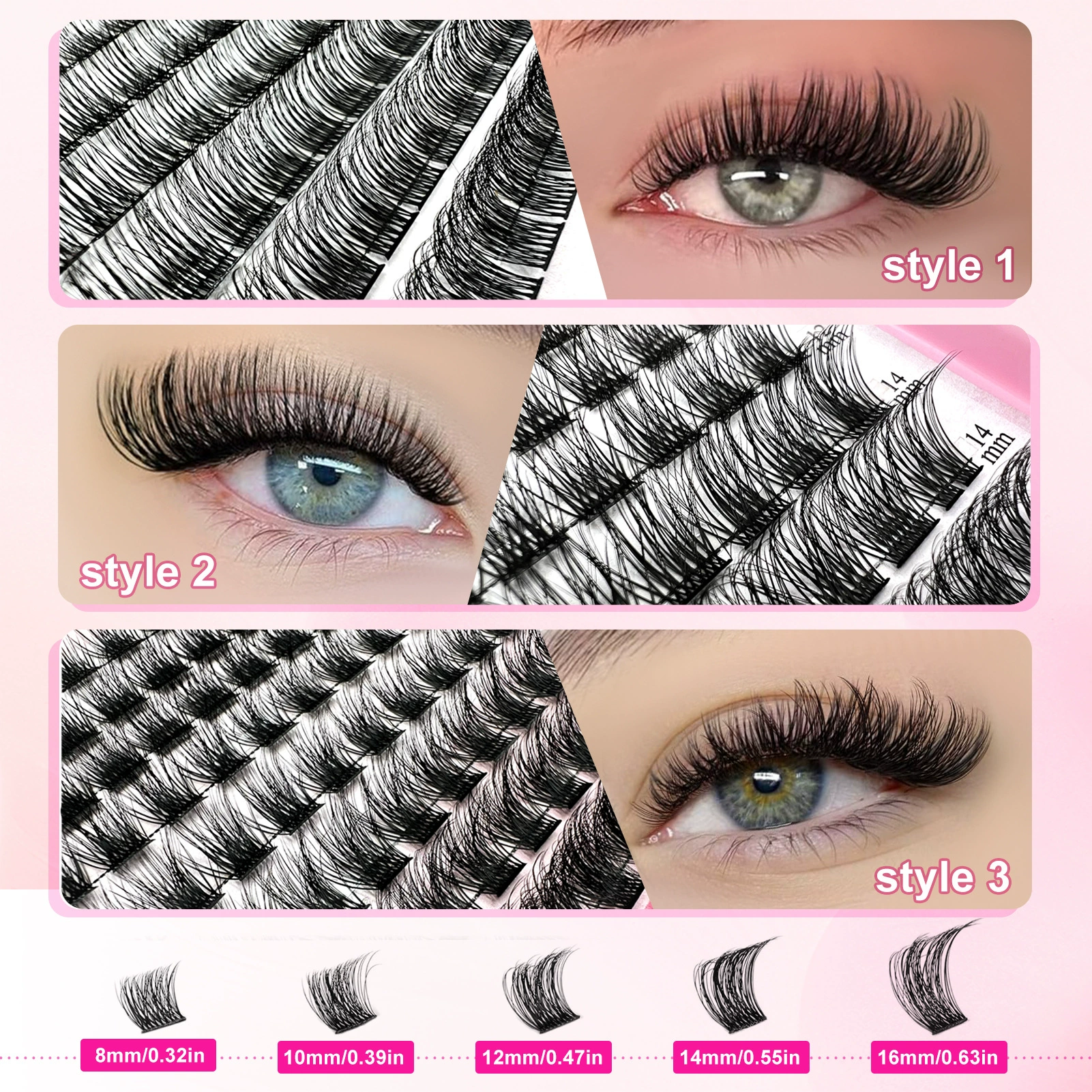 Capacious mixed false eyelashes for eyelashes, 32