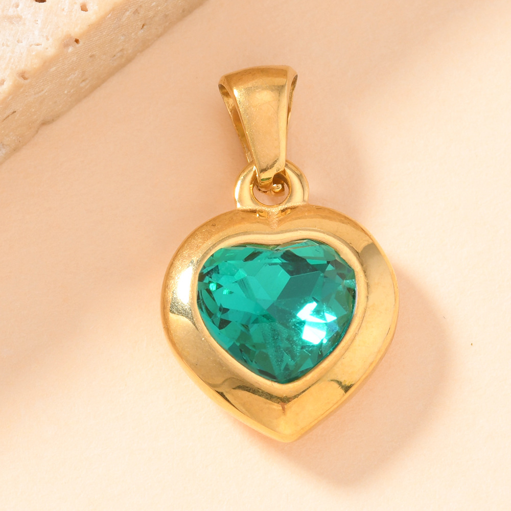 Colgante único transfronterizo nuevo estilo joyería de fundición de acero inoxidable amor circón colgante colgante único collar de bricolaje accesorios al por mayor