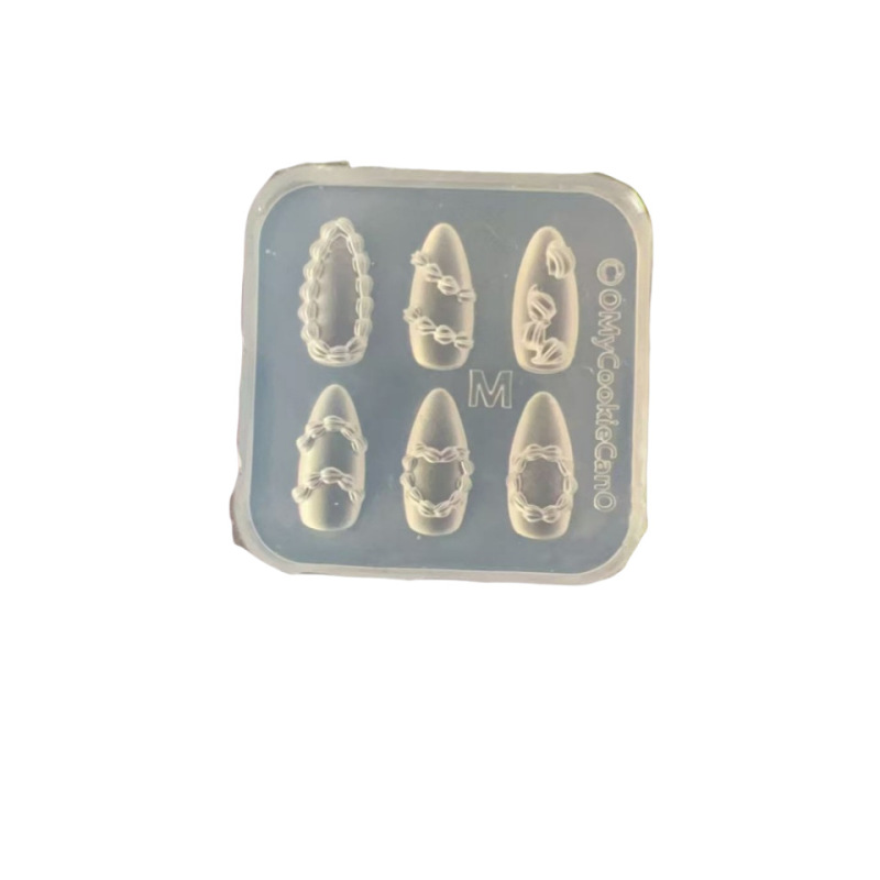 美甲模具法式奶油裙边美甲硅胶模具3d立体硅胶雕花饰品美甲模具|undefined