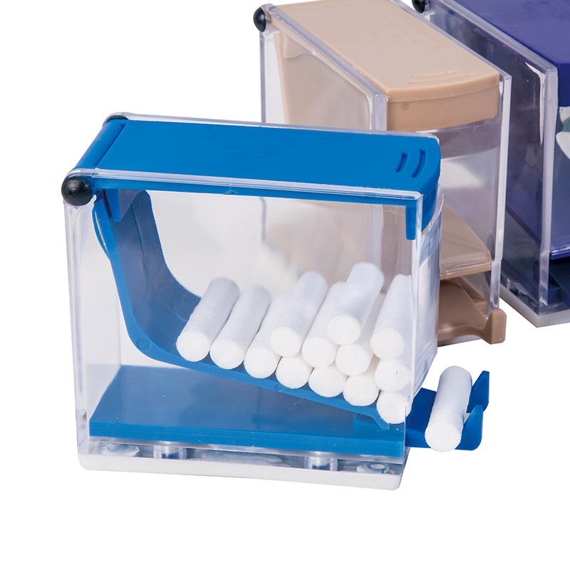 牙科棉卷盒顶部按压式棉卷盒防尘污口腔收纳材料牙科耗材器械工具