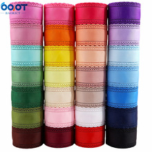 3.8cm 纯色花边螺纹镂空织带 DIY手工制作蝴蝶结头饰发饰配件丝带