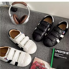 丑萌复古黑色魔术贴板鞋女2025新款秋季德训鞋大头运动休闲鞋学生