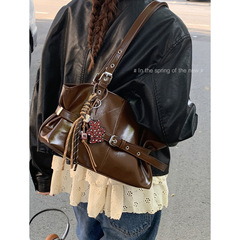 复古简约腋下包包女2025新款大容量通勤包百搭单肩托特包一件代发