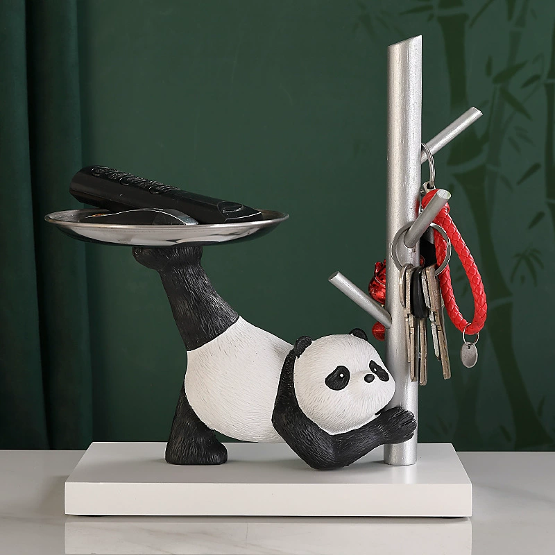 Милая панда Прихожая поднос для хранения ключей украшение дома гостиная журнальный столик украшение подарок на новоселье