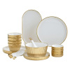 Modern golden set, tableware home use, soup bowl, simple and elegant design