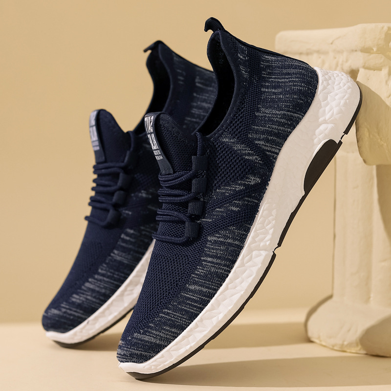 Zapatos otoño nuevo comercio exterior transfronterizo zapatos de hombre volando tejido transpirable casual ligero zapatilla de deporte de los hombres fábrica de moda al por mayor