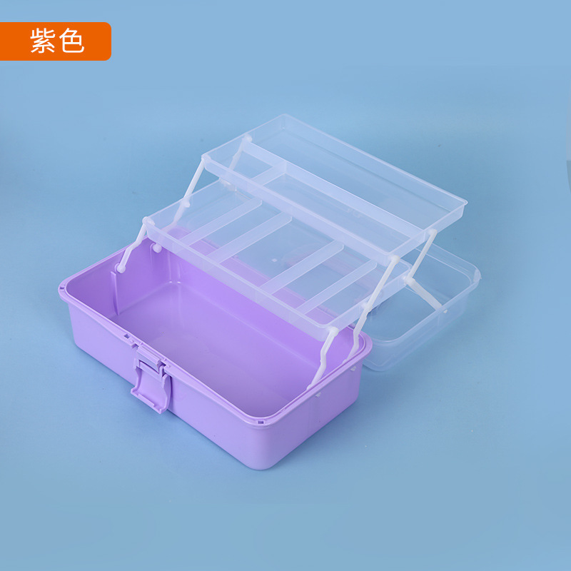 スポット三層調節可能な折りたたみアートマニキュア用品収納ボックスマルチカラーデスクトップ収納雑貨部品ツールボックス|undefined