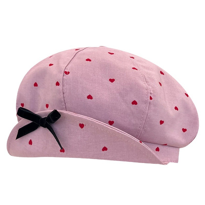 Coreano dulce amor boina de arco mujer primavera y otoño gran edición muestra cara pequeña sombrero de nube sombrero de moda pintor