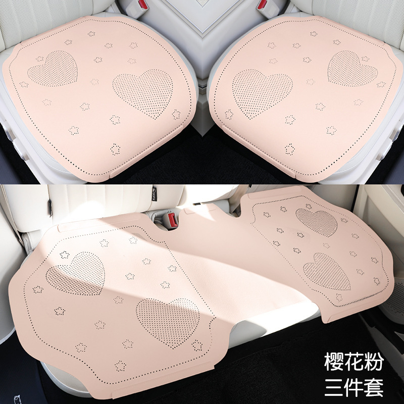 車のクッションアニメの可愛い女性三点セット四季通用半カバーファーのシンプルなクッションの通気性|undefined