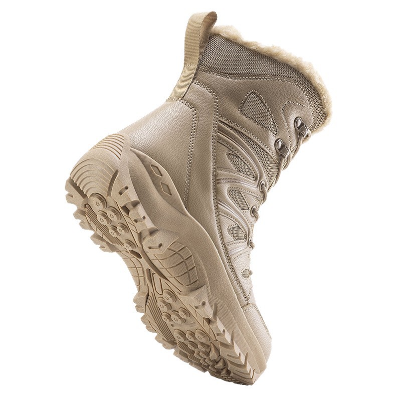 Botas de nieve de alto perfil de hombre de tamaño transfronterizo, calentamiento de invierno, zapatos de algodón gruesos, botas de nieve de montaña de hombre