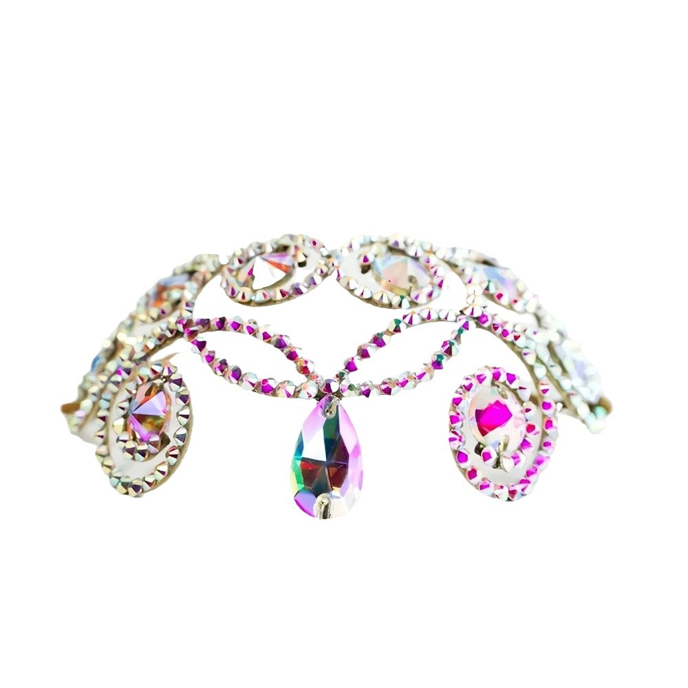 Transfronterizo nuevo goteo de cabello frente cuerda elástica tocado de diamante joyería para el cabello accesorios exóticos para mujeres Headwear