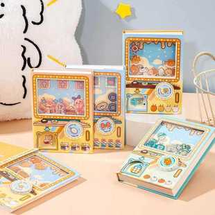 Cute Cartoon Gashapon Machine Pocket Notebook High-Value Diary Thickened Color Page Planner