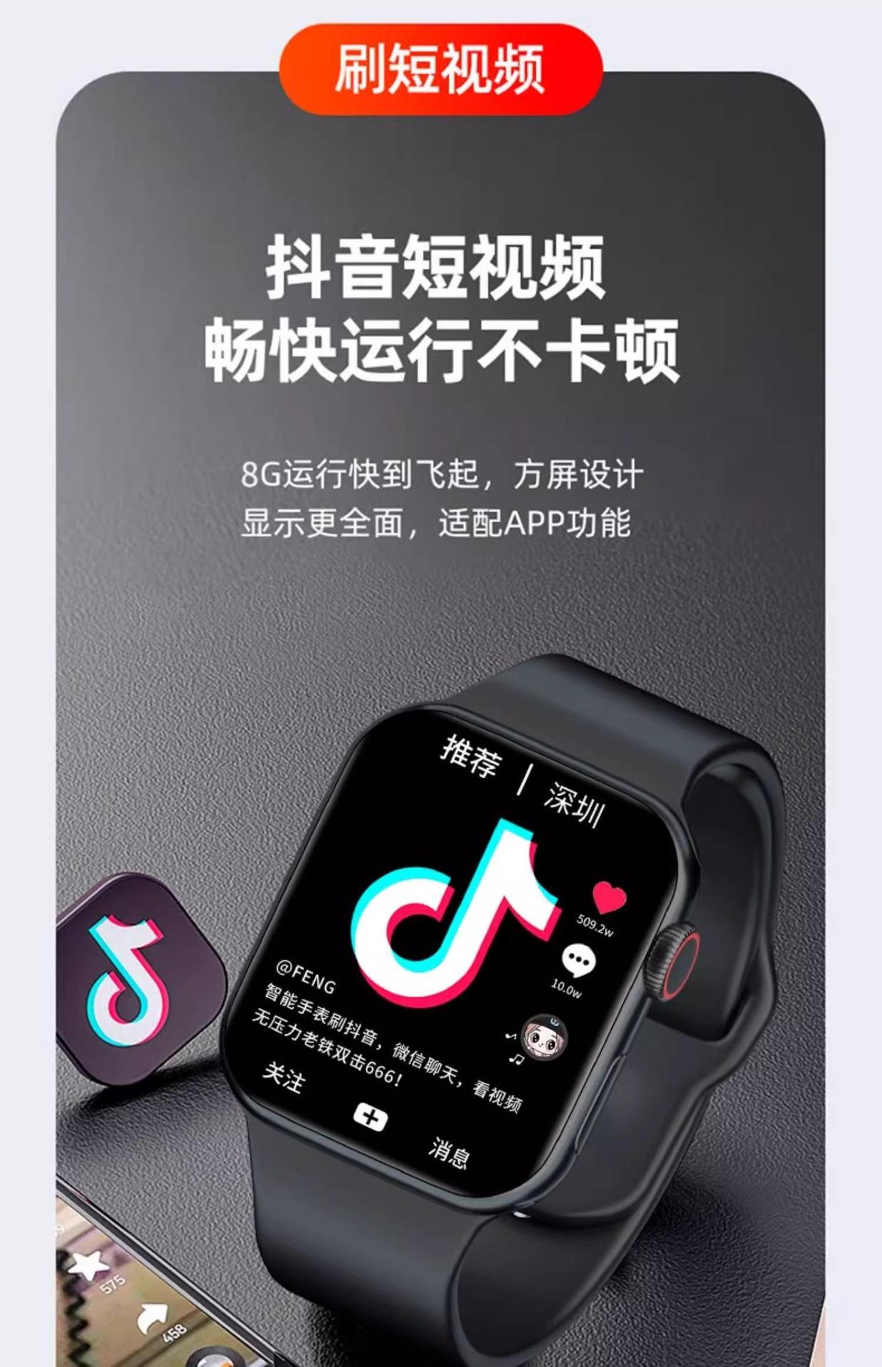 Large-screen 5G WiFi-enabled smart smartwatches for men and women, adult NFC with SIM card insertion undefined