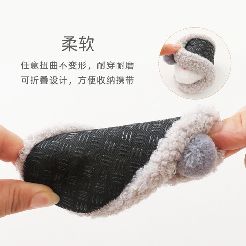Infant Floor Shoes  Autumn/Winter Thick Fleece Warm Baby Socks Cartoon Non-slip Children's Learning Step Socks Wholesale