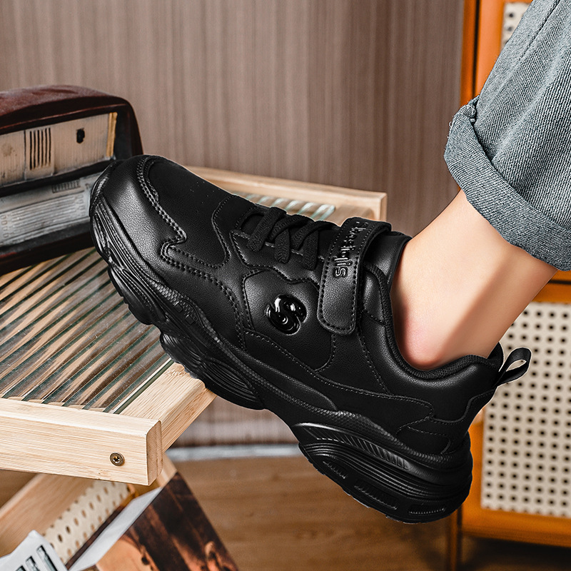 Zapatos deportivos blancos de cuero de malla para niños otoño y invierno zapatos blancos para niños zapatos blancos para correr zapatos casuales para niños mayores