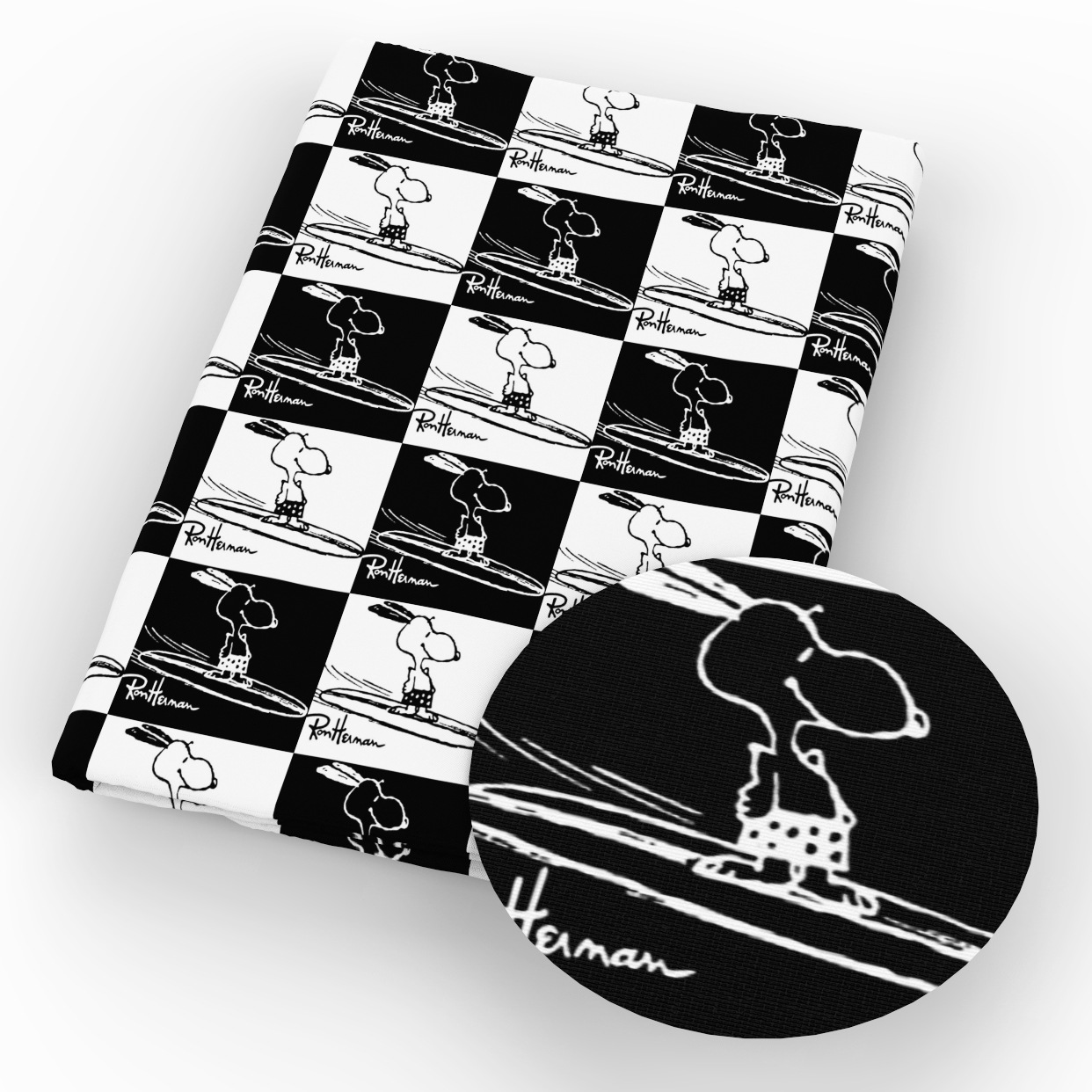 Perro Snoopy impresión de dibujos animados 100% tela de algodón DIY ropa hecha a mano bolsa, 1Yc55667
