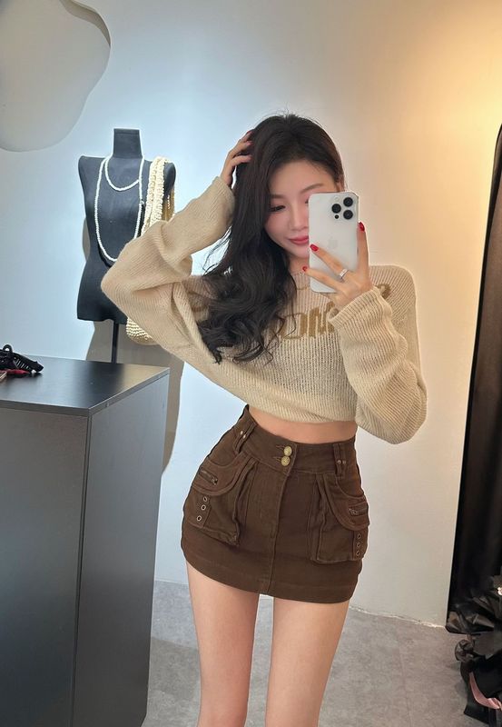 韩式辣妹牛仔短裙女夏季新款浅色高腰显瘦修身a字包臀半身裙1809|undefined