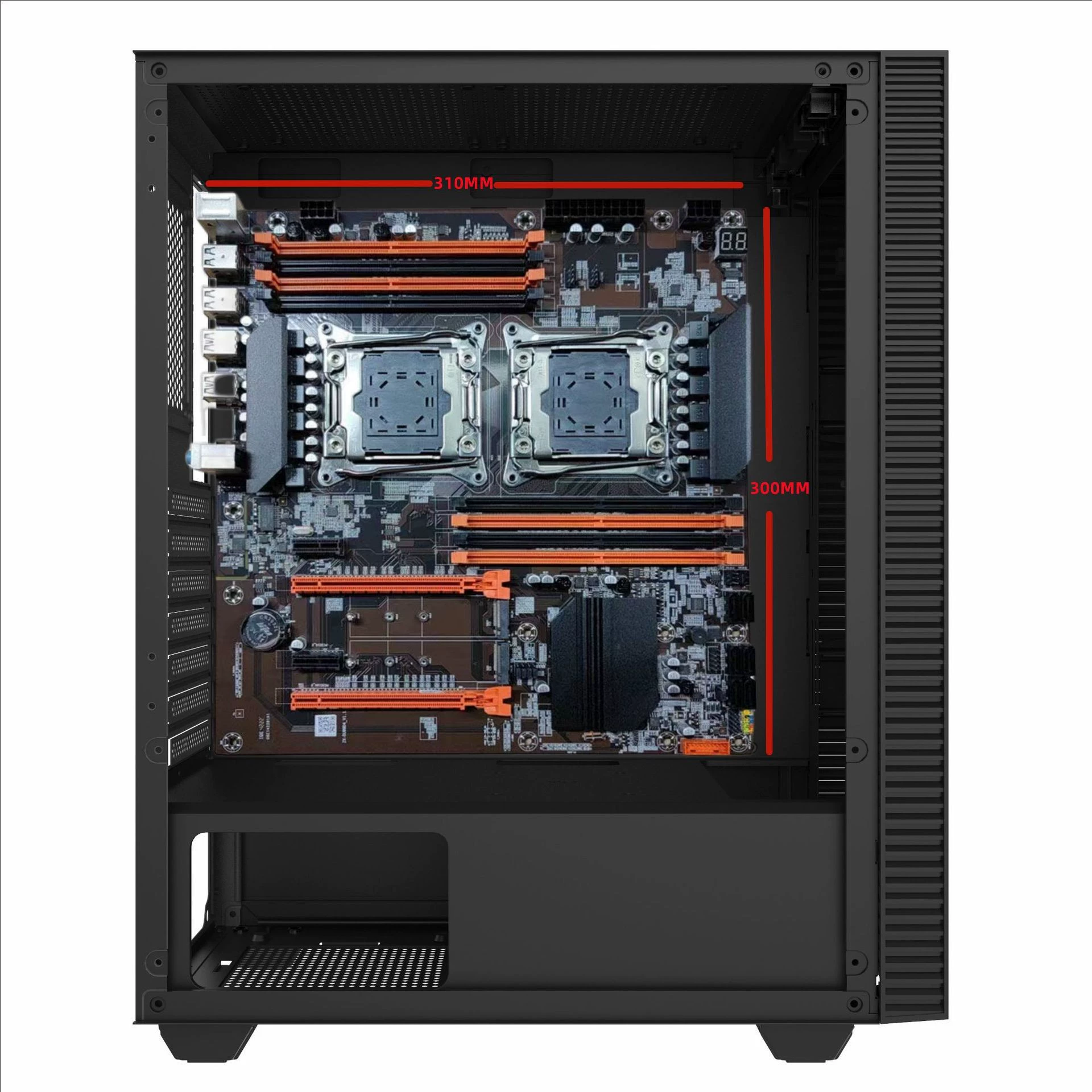 [跨境 冷锋2支持X79 X99 双路CPU服务器主板E-ATX电脑 电竞机箱]