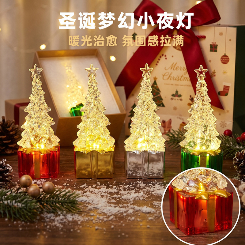 Acrylic Christmas Tree Night Light DIY Decoration Christmas Gift Decoration Crystal Home Decoration Luminous Gift Acrylic Christmas Tree Night Light DIY Decoration Christmas Gift Decoration Crystal Home Decoration Luminous Gift