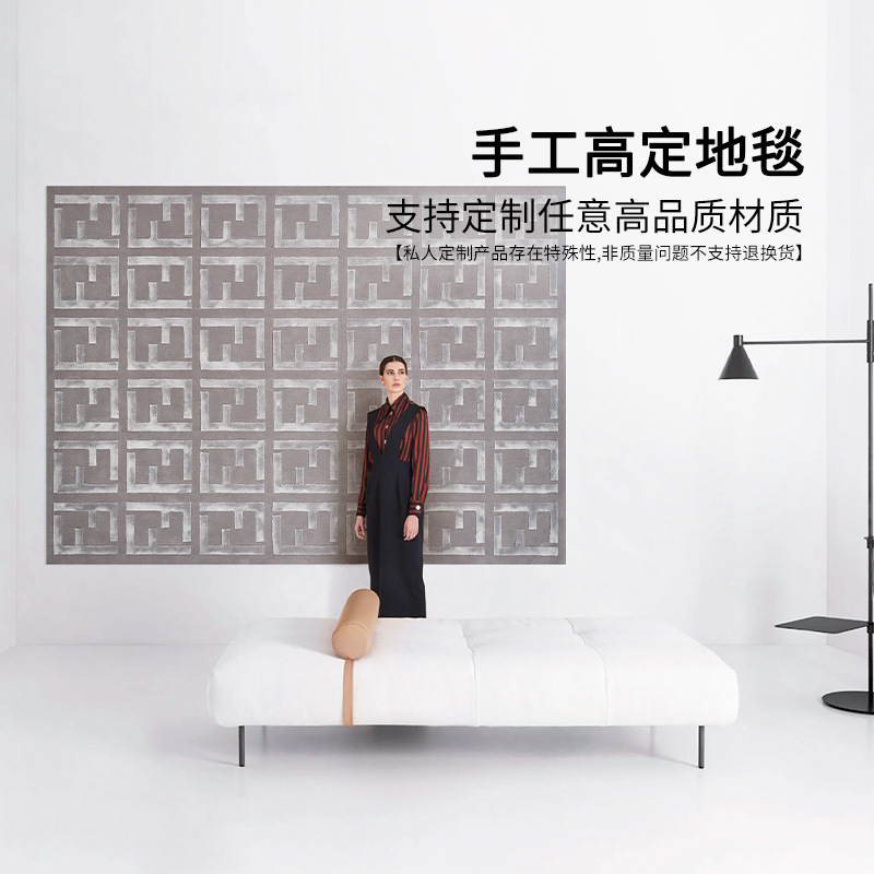 Alfombra de lana doméstica sala de estar personalizada a mano resistente a la suciedad fácil de cuidar alfombra de cama de dormitorio lana alfombra de algodón humano