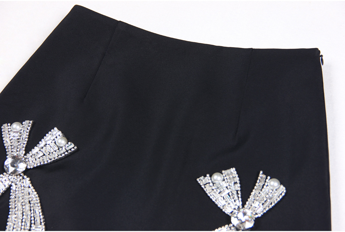 Dames mantelpak met rok elegante lange mouwen herfstset_voghion.com