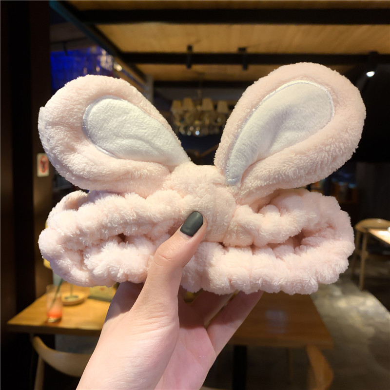 Lavarse la cara en otoño y invierno nuevo clip para el cabello máscara antideslizante pelusa cinta para el cabello lindas bandejas de dibujos animados pareja adornamiento para el cabello