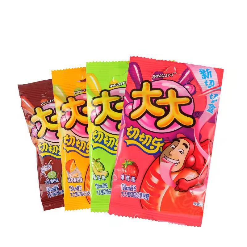 大大泡泡糖120厘米大大卷切切樂泡泡糖30g*12包兒童懷舊零食批發