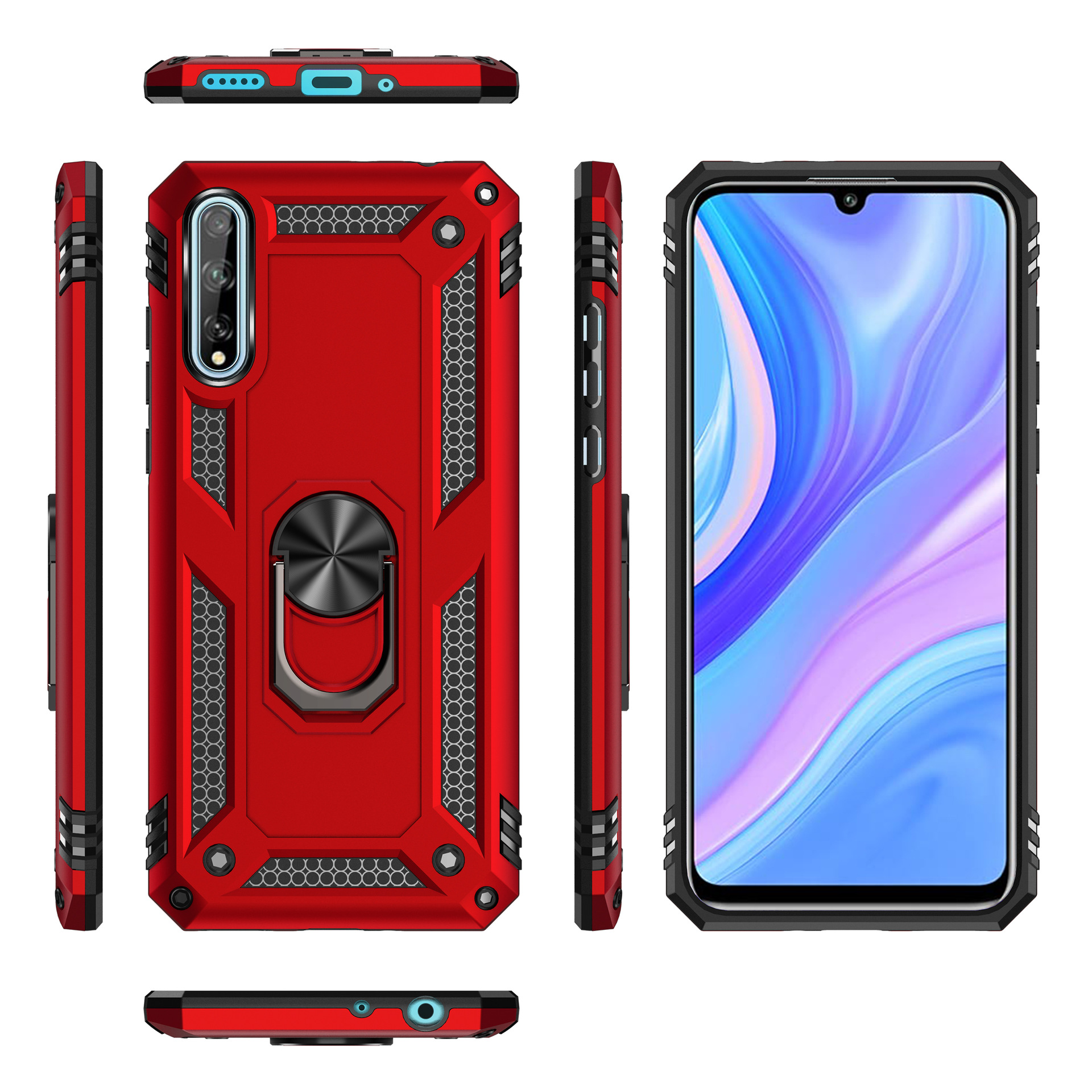 Cross-border applicable Huawei nova 9SE anti-fall bracket armor phone case glory x9 anti-fall Y9a protective cover