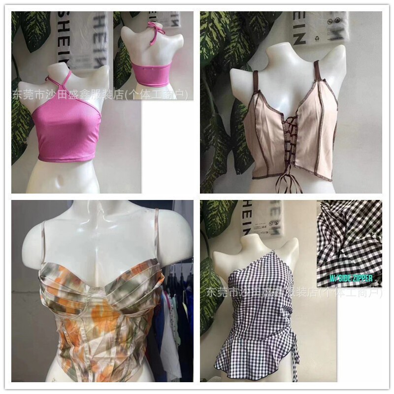 Shein Cross-Border Foreign Trade Women's Clothing Sexy Fashion Camisole Strapless Top Direct Sales Wholesale Shein Cross-Border Foreign Trade Women's Clothing Sexy Fashion Camisole Strapless Top Direct Sales Wholesale