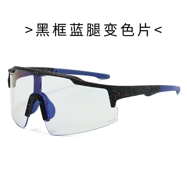 Black frame, blue legs, white to gray