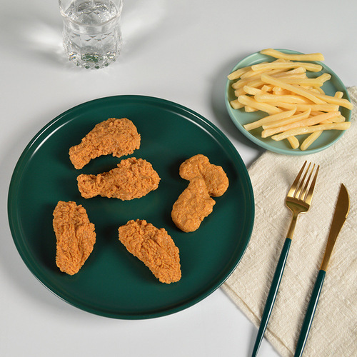 Simulated food model KFC chicken legs, chicken wings, chicken nuggets, French fries, chicken wings, fried chicken key chain pendant