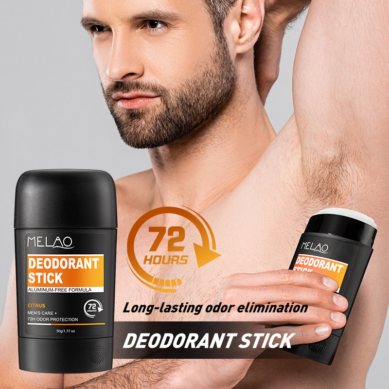 Cross-Border Men's Antiperspirant Deodorant Long-Lasting Fragrance Bergamot Sandalwood Underarm Solid Antiperspirant Stick Deodorant
