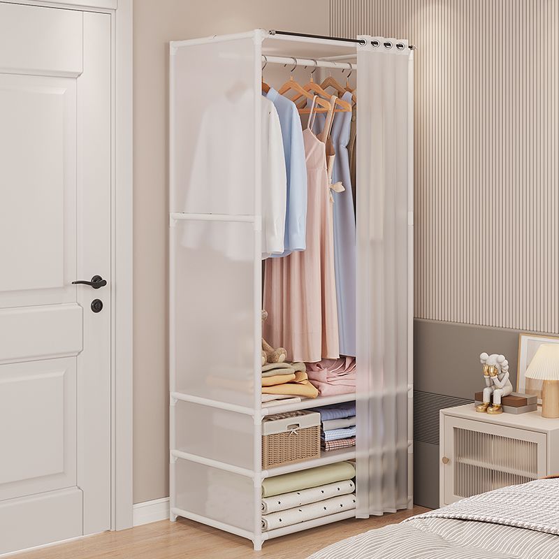 simple and easy wardrobe household bedroom Rental Assemble clothes Storage cabinet coat hanger to ground vertical capacity Lockers