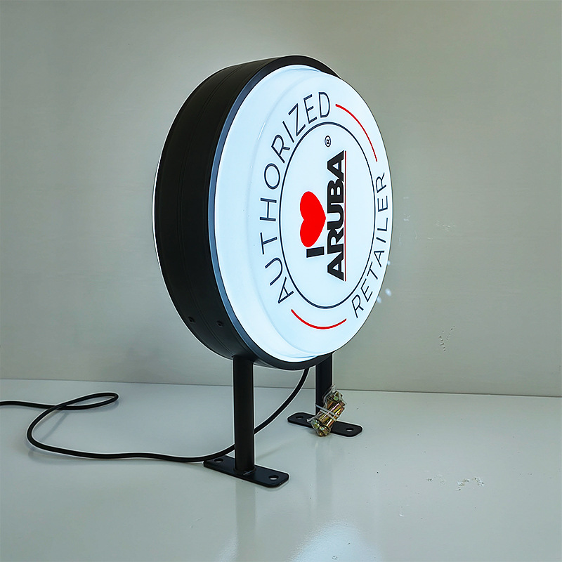 圆形吸塑灯箱户外门头招牌广告灯箱双面发光LED灯箱广告梅桦灯饰