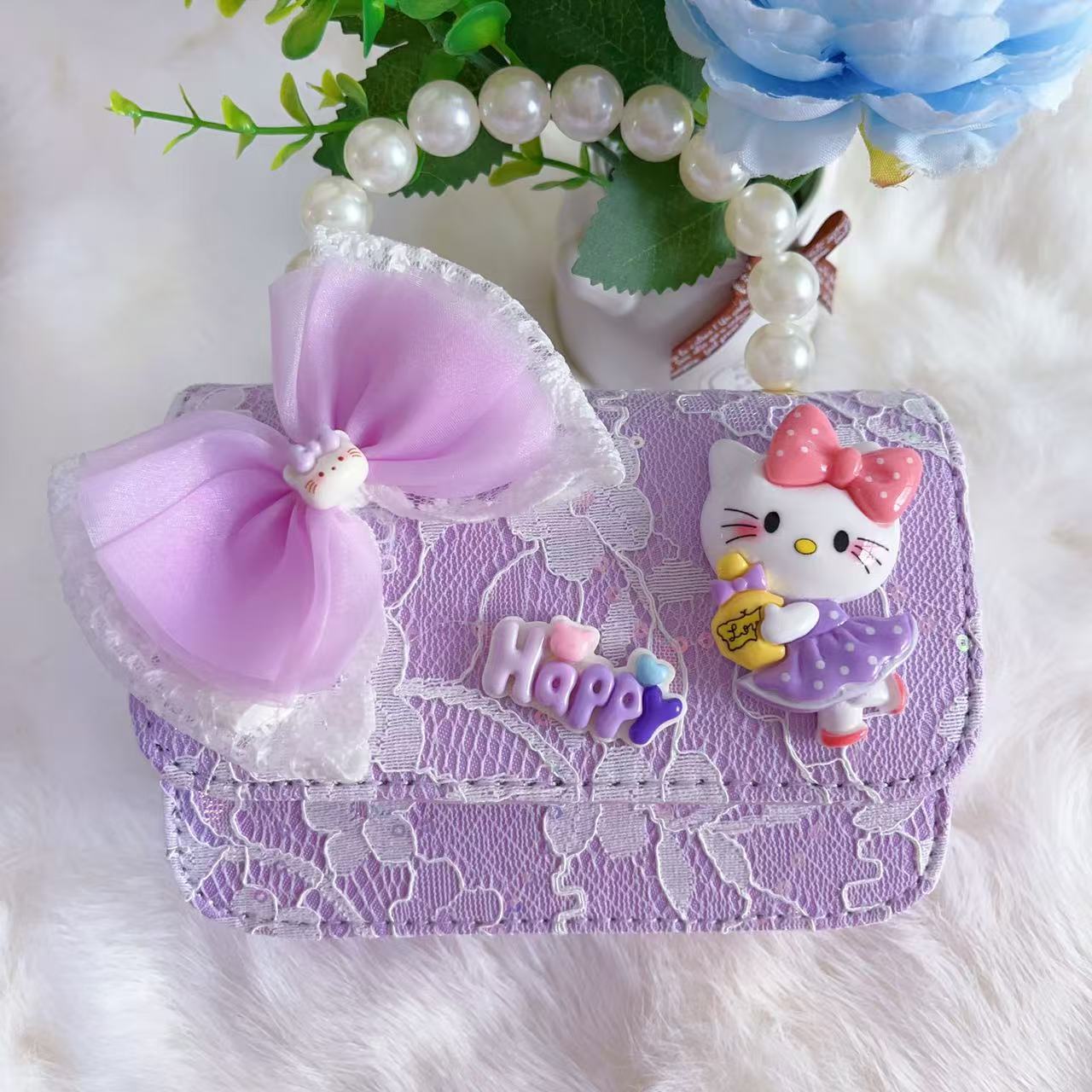 Bagos de hombro para niños primavera y verano frescos bolsos de perlas para niñas Aisha pequeña princesa bolsos de mochila de estilo extranjero