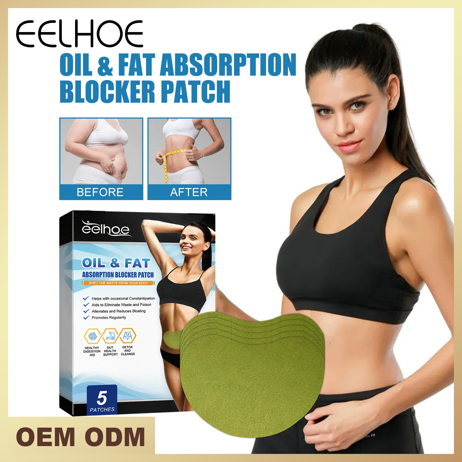 a fibra modeladora mostra curvas, abdômen, aperta os músculos abdominais e é um adesivo corporal de beleza preguiçosa lzy beuty ptch_voghion.com