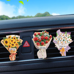 Car air vent perfume creative Instagram-style bunch decoration, long-lasting light fragrance, car accessories, decorative item for women