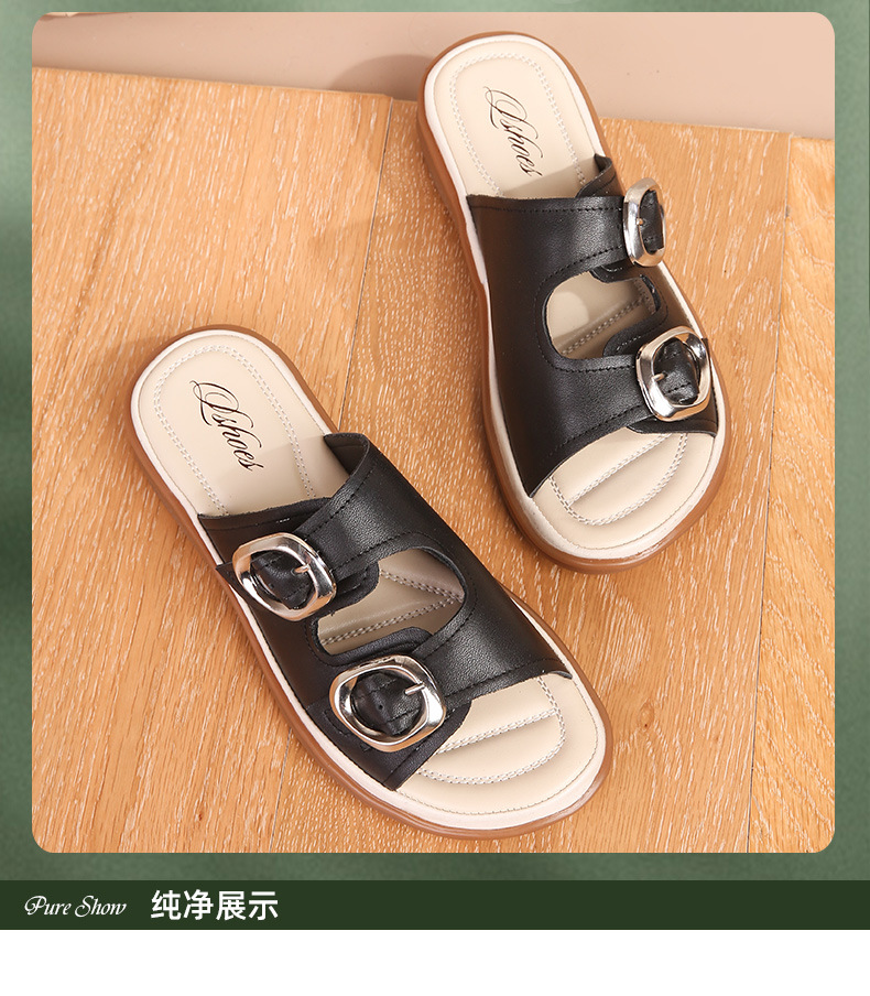 C4791 1220K GIÀY DÉP LÊ NỮ RUITDT BIG SIZE NGOẠI CỠ ĐẾ MỀM MÙA HÈ TRUNG NIÊN MA SÁT CHỐNG TRƯỢT GIÀY DÉP NỮ DA BÒ G04 SẢN PHẨM MỚI