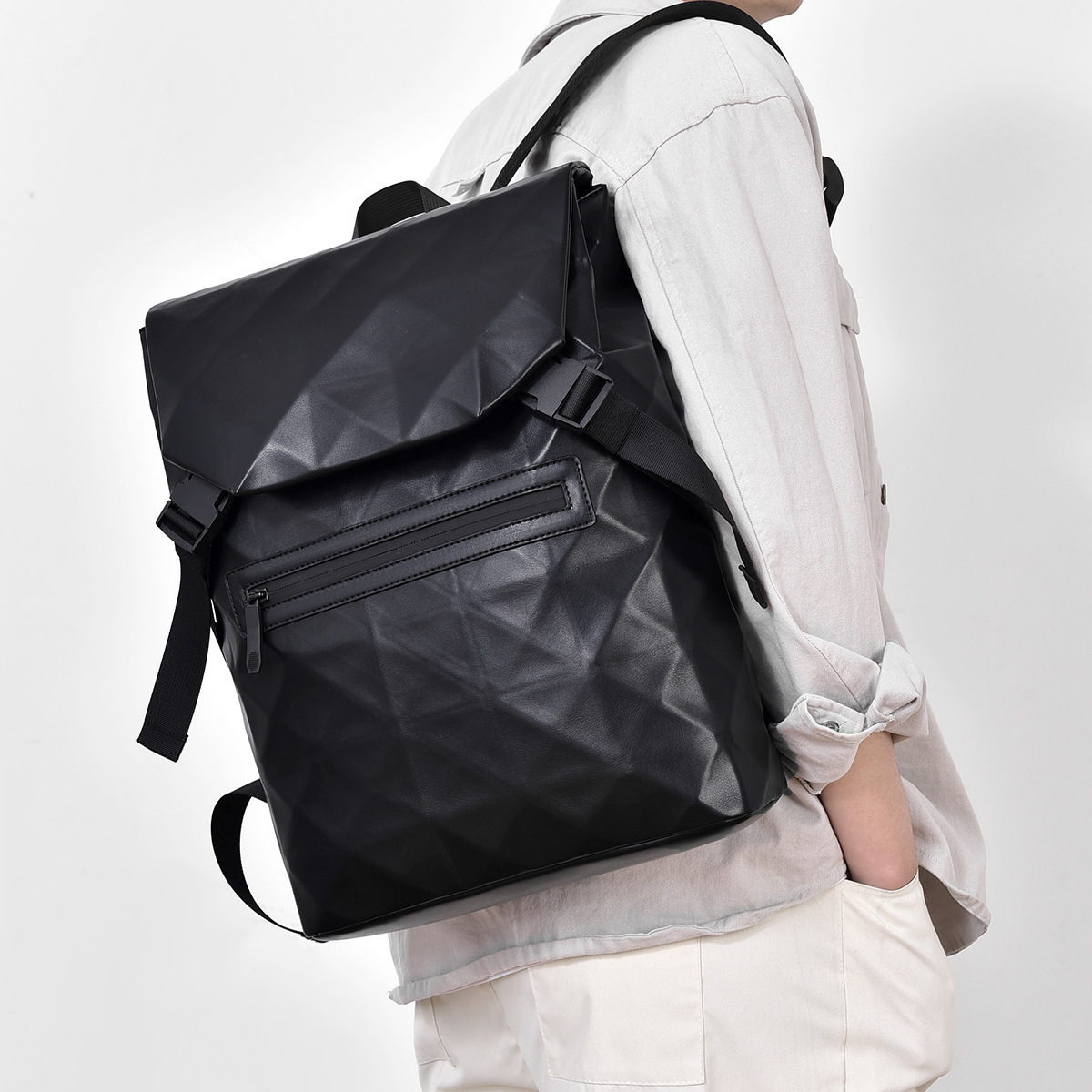 Para estudantes da moda masculina, bolsa de computador de viagem de grande capacidade, mochila de viagem de negócios_voghion.com
