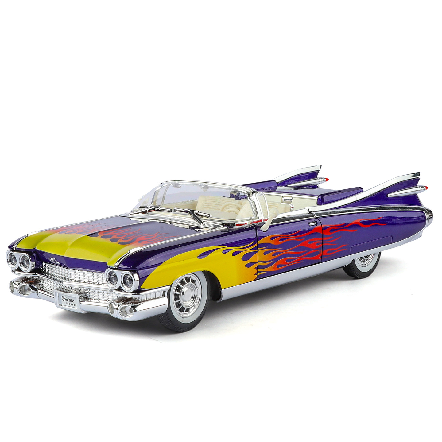 1: 24 Cadillac clavado aleación modelo de automóvil retro retro retro sonido y luz automóvil decoración del hogar venta caliente transfronteriza