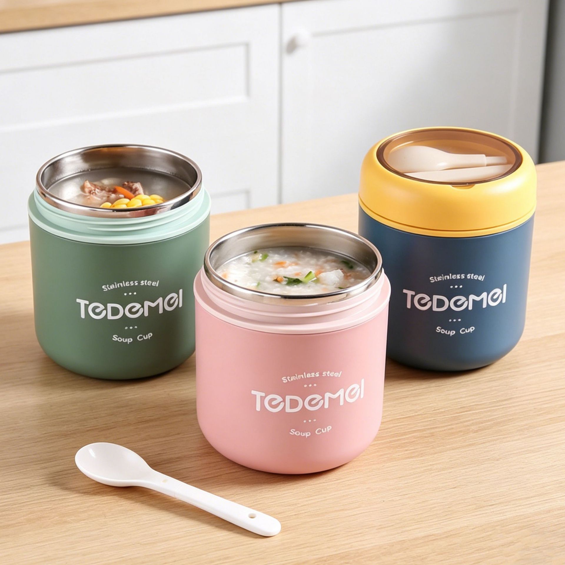 Lunch Box 316 Microwave Breakfast Cup Mini 304 Stainless Steel Insulated Lunch Box Office Worker Girl Lunch Box Soup Cup