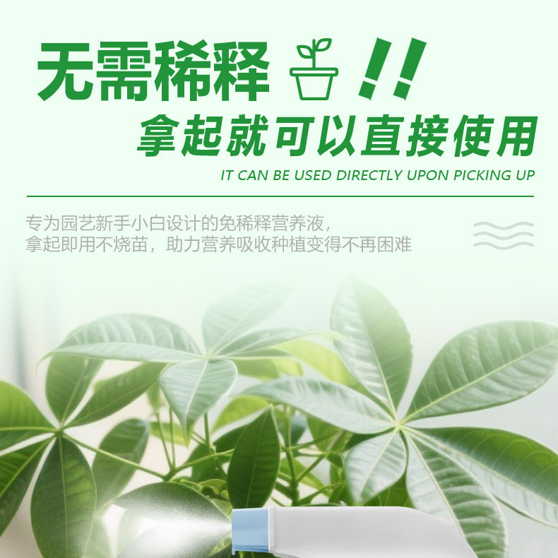 艾尚株植物一噴緑葉緑素通用型鉢植え緑植花卉栄養液緑羅発財樹多肉|undefined