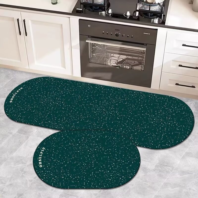 Transfronterizo simple alfombra de barro de diatomeas alfombra de cocina alfombra antideslizante doméstica de absorción de agua dos conjuntos de piezas se pueden cortar alfombra de la puerta image 7