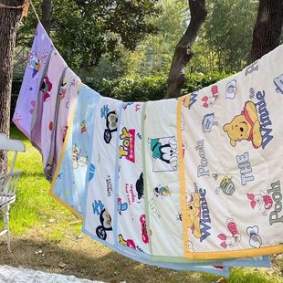 Children's Summer Quilt Kindergarten Children's Nap Summer Cool Quilt Thin Air-conditioning Quilt Machine Washable Student Single Cartoon Quilt