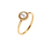 Fashionable advanced sophisticated ring stainless steel from pearl, light luxury style, high-quality style