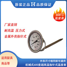 耐超高温600度温度表  压力式不锈钢防水600度高温计 厂家温度表