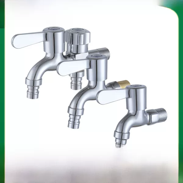 Outdoor Wall-Mounted Quick-Open Washing Machine Faucet, All-Copper 1/2 Inch Spout Faucet, Brass Valve Core, Bathroom Wholesale