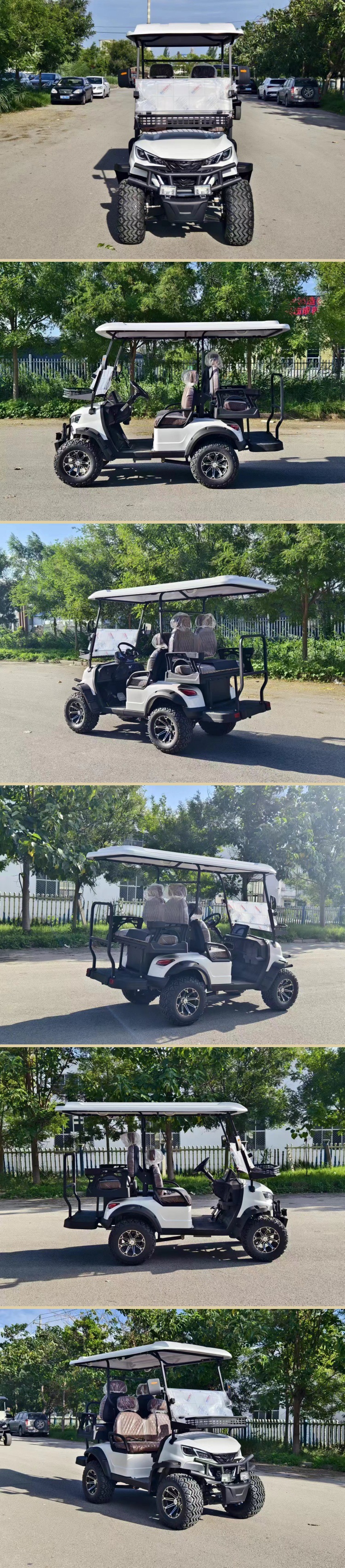 Electric golf cart, four-wheel, 2-seater, 4-seater, 6-seater, for export, hotel reception, shuttle, sightseeing, and transportation