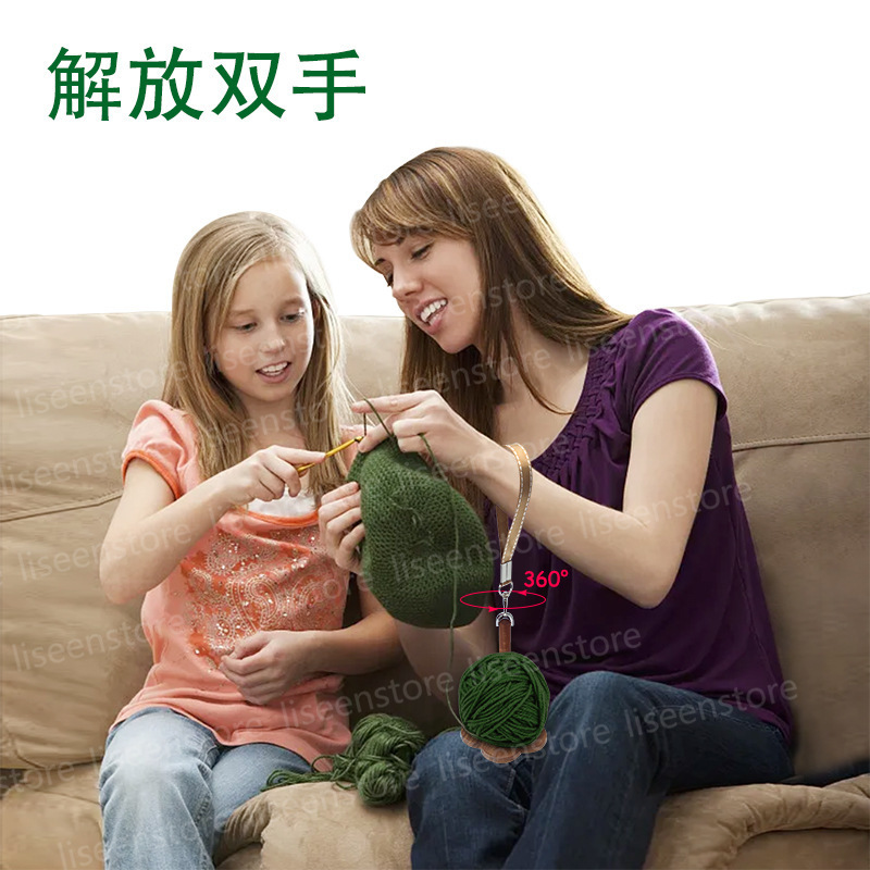 Soporte de hilo de muñeca de madera maciza wrist yarn holder soporte de hilo portátil